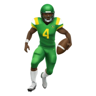 football player with yellow-green form sticker