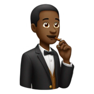 Black man smoking cigar sticker