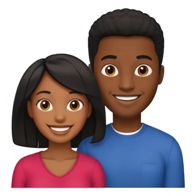 Black Wife and husband  sticker