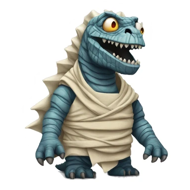 Godzilla dressed as a mummy  sticker