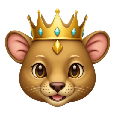 
Fossa animal wearing a crown winks sticker