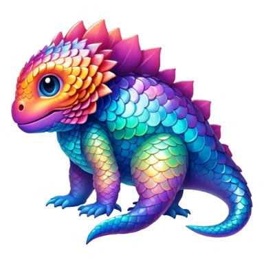  Iridescent gradient fakemon-creature  sticker