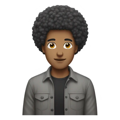 Mixed man with gray red and black Afro  sticker