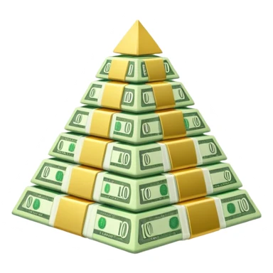 PIRAMID OF BANKNOTES sticker