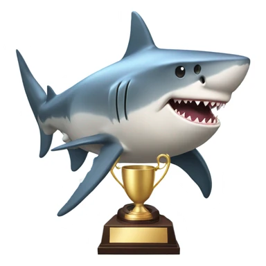 shark with troph sticker