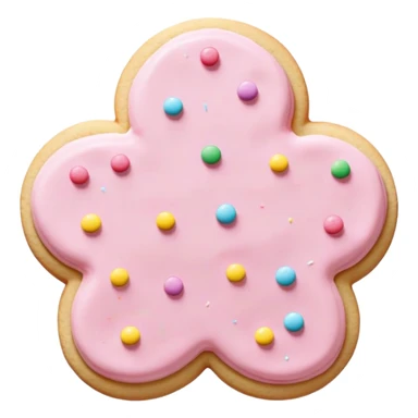 Light pink buttercream sugar cookie with sprinkles  sticker