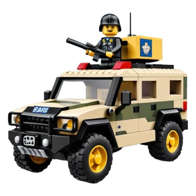 Lego Barbie Stealthy camouflage Rock climbing Snow planet dark scary Imperial Shock Troopers police off road interceptor humvee camper  sticker