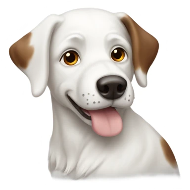 White dog with brown spots  sticker