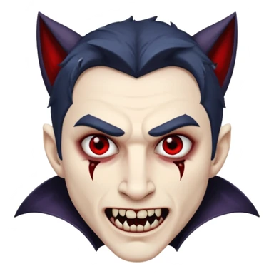 A man with vampire and wolf sticker