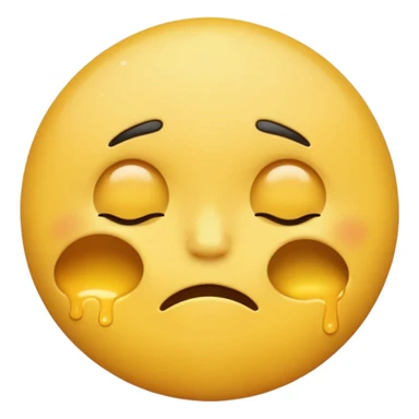 Overstimmed / Sensory Overload, yellow round emoji sticker