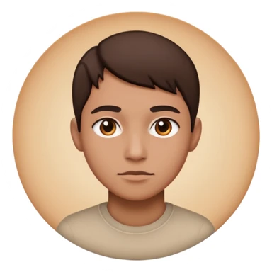 une personne de face avec des detail dans un rond  sticker