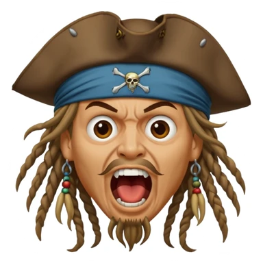 jack sparrow screaming sticker