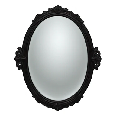 black Vintage mirror  sticker