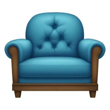 blue couch chair sticker