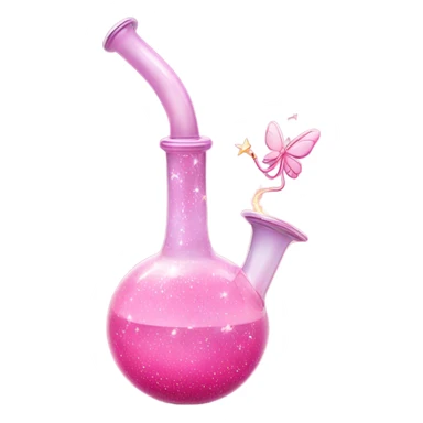 Pink fairy themed bong sticker
