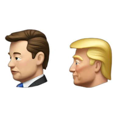 Elon Musk qui chevauche trump sticker