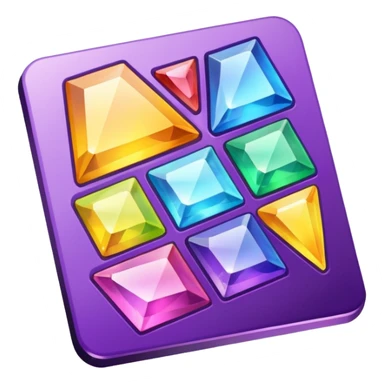 rainbow palette diagonal icon gem combination from purple to yellow diagonal to bottom right sticker