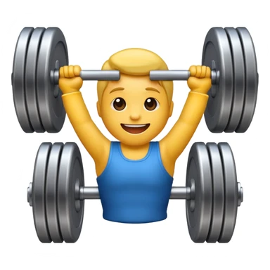 dumbbell, strength, cheerful gym emoji sticker