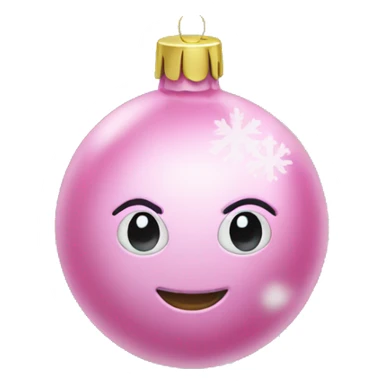 Pink Christmas Ornament  sticker