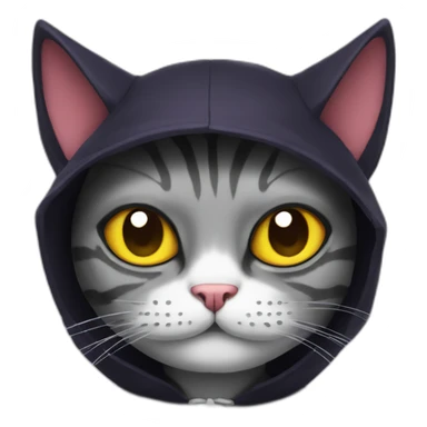 cat in an evil costume sticker