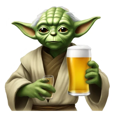 Yoda drinking beer
 sticker