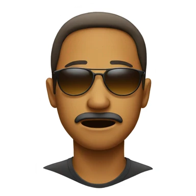 sob emoji mixed with sunglasses face emoji sticker