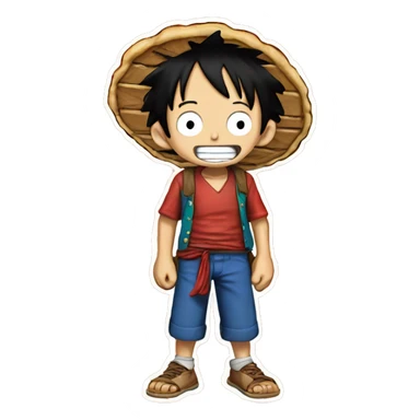 Luffy from one pie e est pizza  sticker