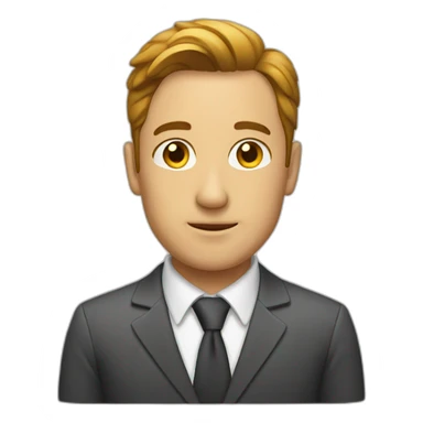 office man at the table sticker