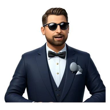 dapper gentleman with sunglasses sticker