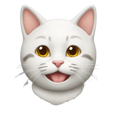 Cat emoji with the “yummy” face sticker