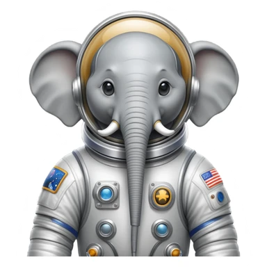 elephant in space suit sticker