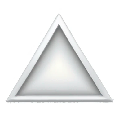 A white triangle with a vertical white rectangle below it sticker