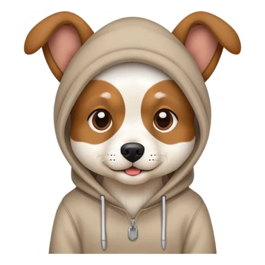 Dog whereing hoodie sticker