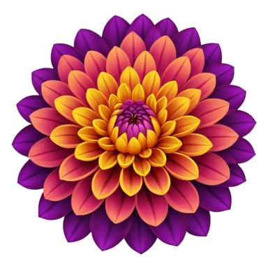 Vibrant Dahlia arrangement sticker