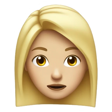 Blonde girl mad  sticker