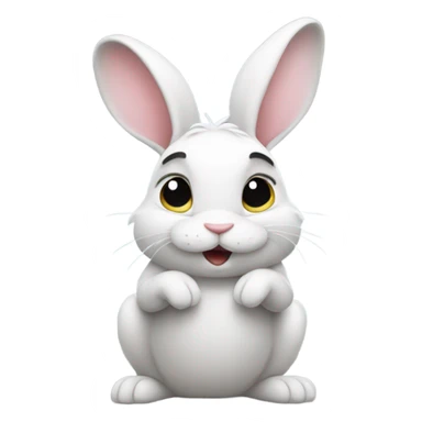 Bunny bowing sticker