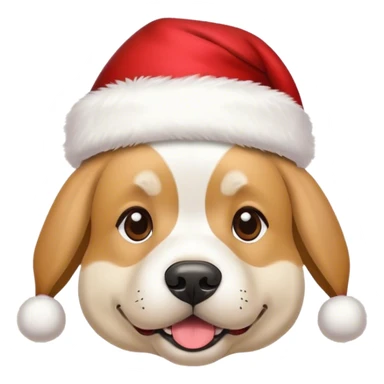 Un chien qui a un chapeau de Noël  sticker