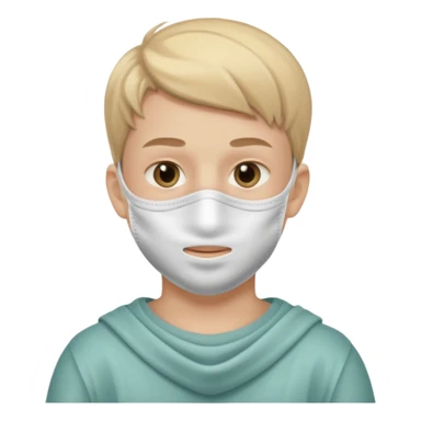 facial mask boy sticker