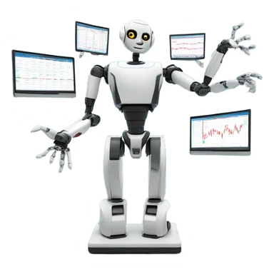 market trading robot sticker