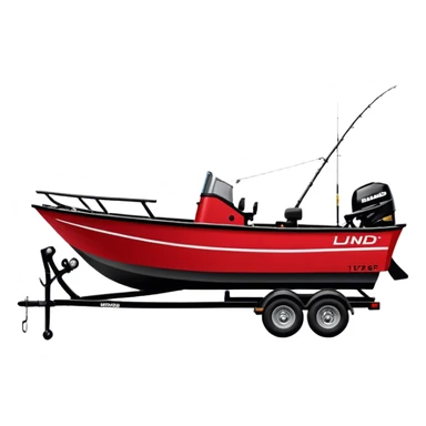 Fishing Boat - Lund 1775 Crossover XS (Model Year: 2022) (Iconic colour: Red with black trim) sticker