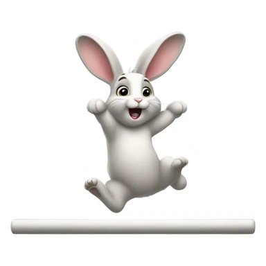 Bunny hoping on a bar sticker