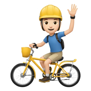 Bike Boy with calling talk emozi sticker