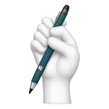 right hands with pens sticker