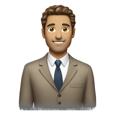 a very handsome man that has brunette hair sticker