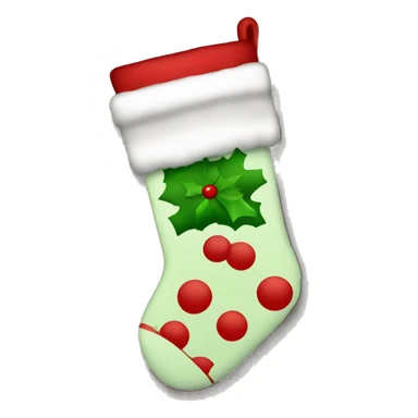 Christmas stocking soks with red and green colors, cozy and festive design" sticker