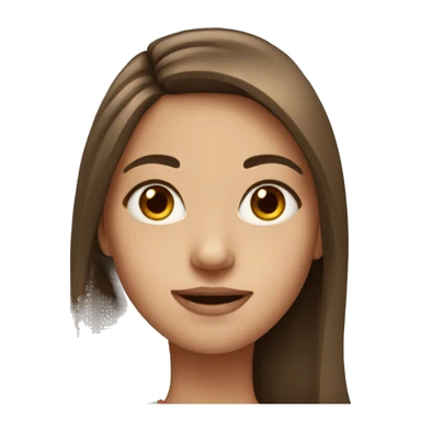 girl with brown hair portrait sticker