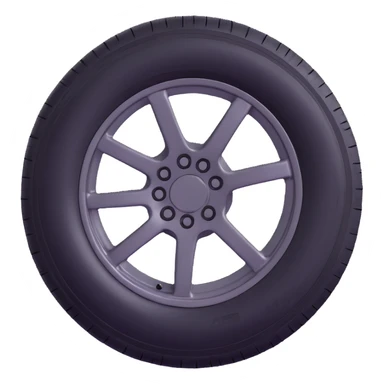 car tire with rim sticker