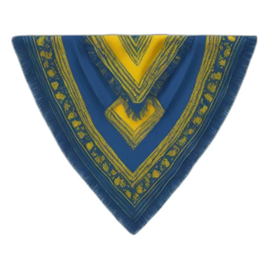 Foulard triangulaire bleu et jaune roulé sticker