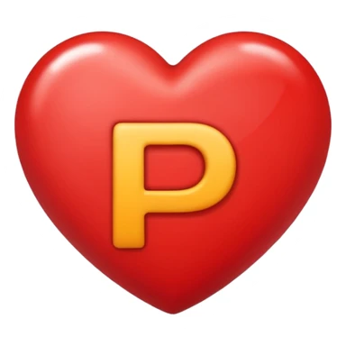 emoji herz mit buchstabe P drin sticker