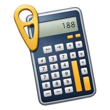 An icon featuring mathematical formulas, a calculator, geometric shapes, and the golden ratio with calculations, symbolizing mathematics. The design includes a ruler, and a graph, representing the study of numbers, equations, and spatial relationships. Transparent background sticker